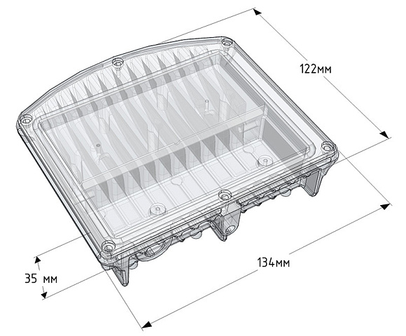 Габаритный чертеж LuxON Turtle Mini